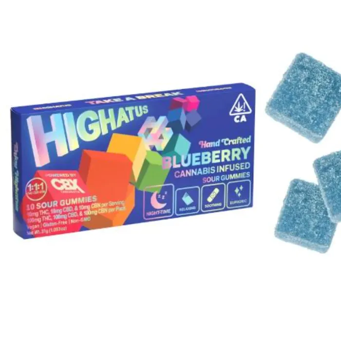 SOUR BLUEBERRY GUMMIES 100MG - 100 mg