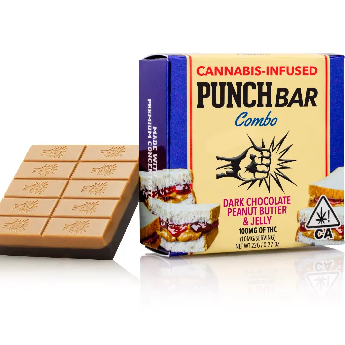 PEANUT BUTTER JELLY DARK CHOCOLATE BAR 100MG - 100 MG