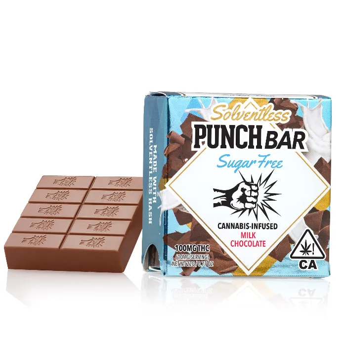 SUGAR FREE SOLVENTLESS MILK CHOCOLATE BAR 100MG - 100 mg