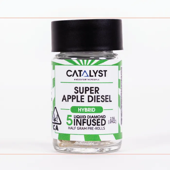 SUPER APPLE DIESEL INFUSED PREROLL 5PK 2.5G - 2.5 G
